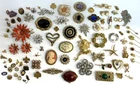 Huge Hand Curated Vintage Costume Jewelry Pin Brooch Lot