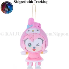 Amy Rose × My Melody Sonic the Hedgehog Sanrio Mascot Plush Keychain Sega Japan