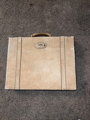 Gold-Pfeil Leather Briefcase West Germany Hard Caracciola Brown W Lock Code