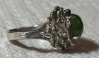 UNIQUE Vintage  BRUTALIST  Green  JADE ??Sterling Ring — photo 3