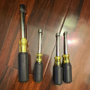 Klein Tools SAE Cushion-Grip Hollow Shaft Nut Driver Set 4pc 1/4-9/16