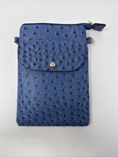 VEGAN LEATHER MINI CROSSBODY MESSENGER BAG BLUE NEW WITHOUT TAGS