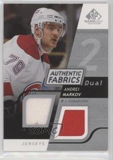 2008-09 SP Game Used Edition Authentic Fabrics Dual Andrei Markov #AF-AM 0af