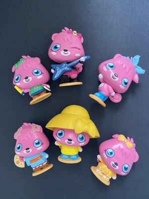 Seltenes Set x 6 MOSHI MONSTERS   Pink Poppet Candy Set   Retro Figuren   