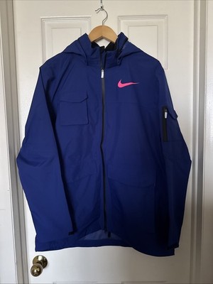Nike Pro Elite Mens Large Storm Fit ADV Full-Zip Jacket Blue/Pink DX9073-455 NEW