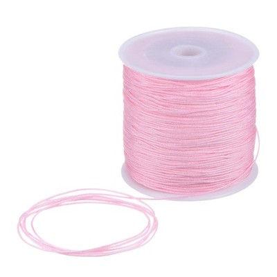 1mm Nylon String Cord 109 für Jewelry Making Braided Necklaces Pink