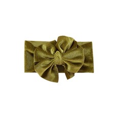 Velvet Bow Olive Green Headband Baby/toddler LARGE NEW WITH TAGS