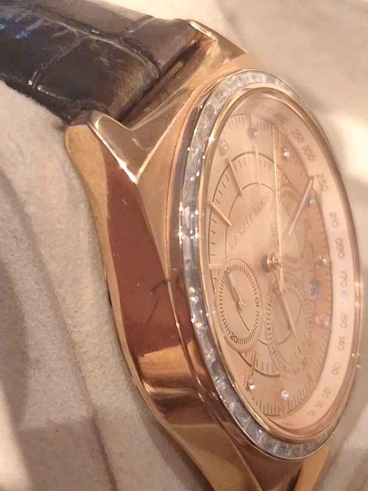 Michael Kors Vail 38mm Steel Chronograph Rose Dial Ladies Quartz Watch MK2616 - Image 3 of 4