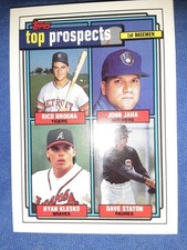 1992 topps prospects #126 brogna,jaha,klesko,staton