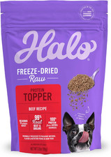 Freeze Dried Raw Dog Food Topper, Beef Recipe, 100 Protein Source, for Na