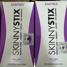 Zantrex SkinnyStix Berry Fusion, Rejuvenated Energy Powder, Mood Support 30 Pack