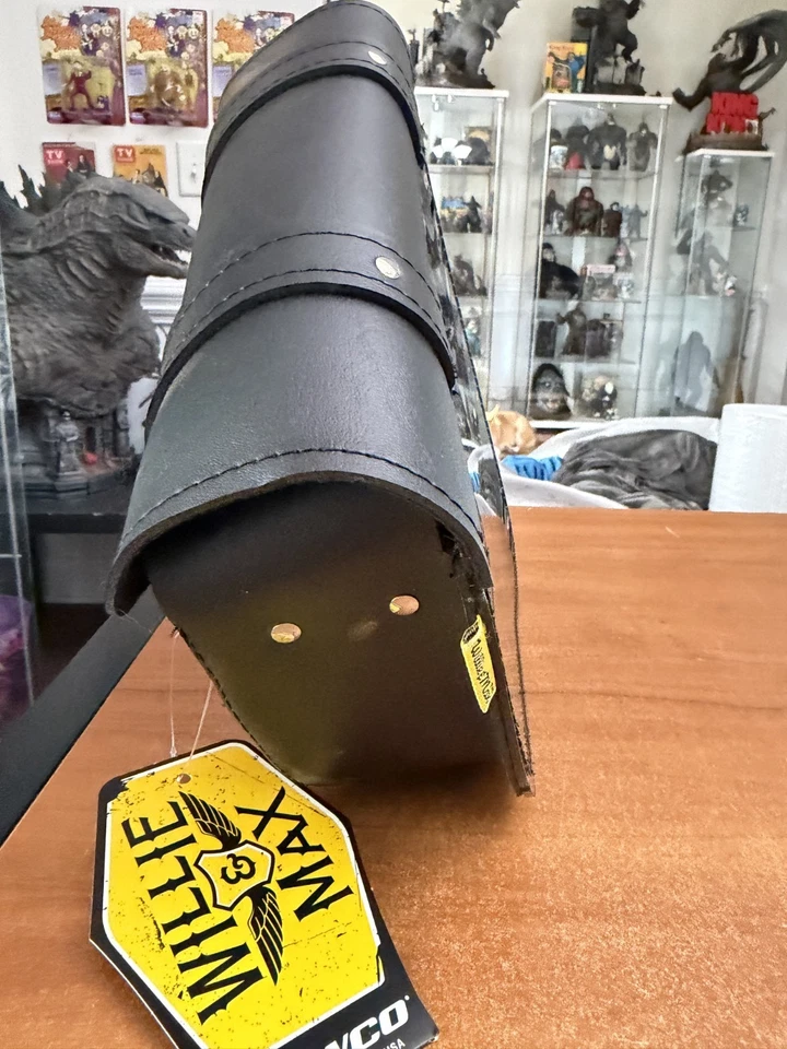 Willie Max Bolso basculante de cuero sintético negro 10.5"x11.5"x4.5" Nuevo Foto 2 de 4