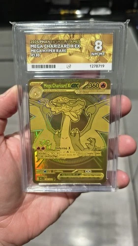 Mega Charizard X ex 130/094 Phantasmal Flames Gold MHR ACE Mint Pokemon