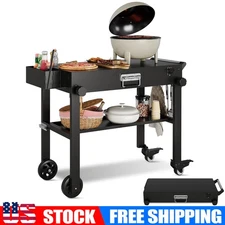 Rolling Grill Cart with Spice Rack Blackstone Stand for 17"& 22" Griddle Grill