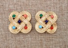 Vintage ORENA PARIS Signed Infinity Knot Moghul Jewels of India Earrings  E54 — photo 9