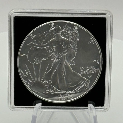 2026 American Silver Eagle – 1 Troy Oz .999 Fine Silver in Hard Case 🔒🔥