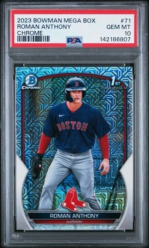 ROMAN ANTHONY 1st 2023 Bowman Chrome Mega Box Mojo Refractor PSA 10 GEM MINT
