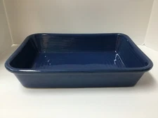 Crate & Barrel Farmhouse Blue Rectangle Baker Casserole Baking Dish 13"
