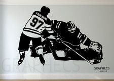 Personalized Hockey Player Decal Custom NAME & NUMBERS Vinyl Goalie Boys Kids