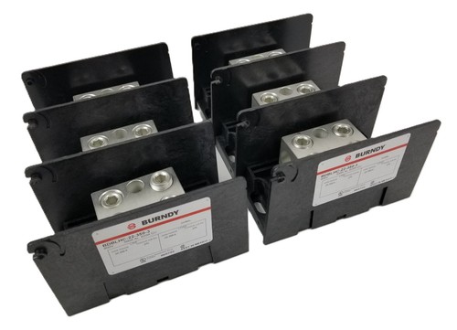 2 Burndy BDBLHC223503 AL9CU 3 Pole 600V Power Distribution Block NEW - Picture 1 of 8