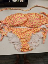 Pink And Yellow Cheetah/Leopard Bikini