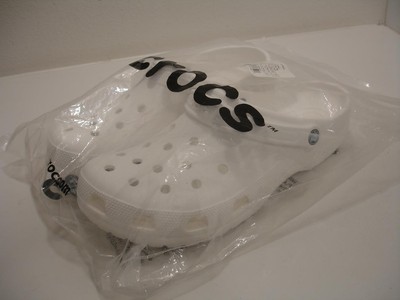 Crocs Men's 14 M Classic White Roomy Fit 10001-100 Sandals Clogs Slingback Shoes