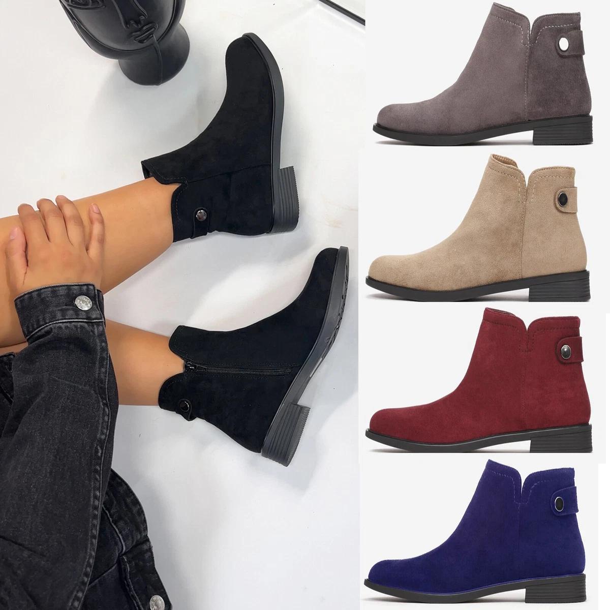 Suede ankle best sale shoes