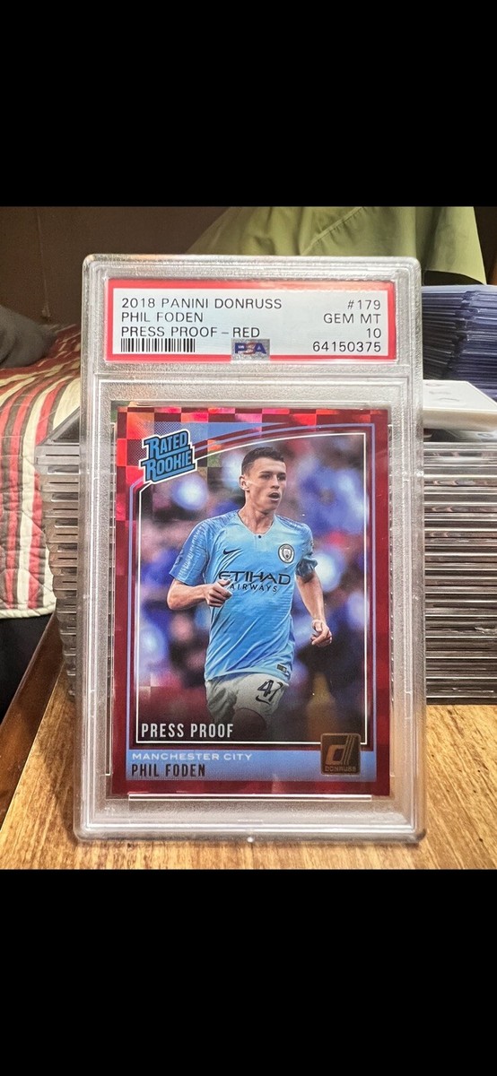 PHIL FODEN 2018 Panini Donruss #179 Rated Rookie RC RED PHIL FODEN 2018 Panini Donruss #179 Rated Rookie RC RED