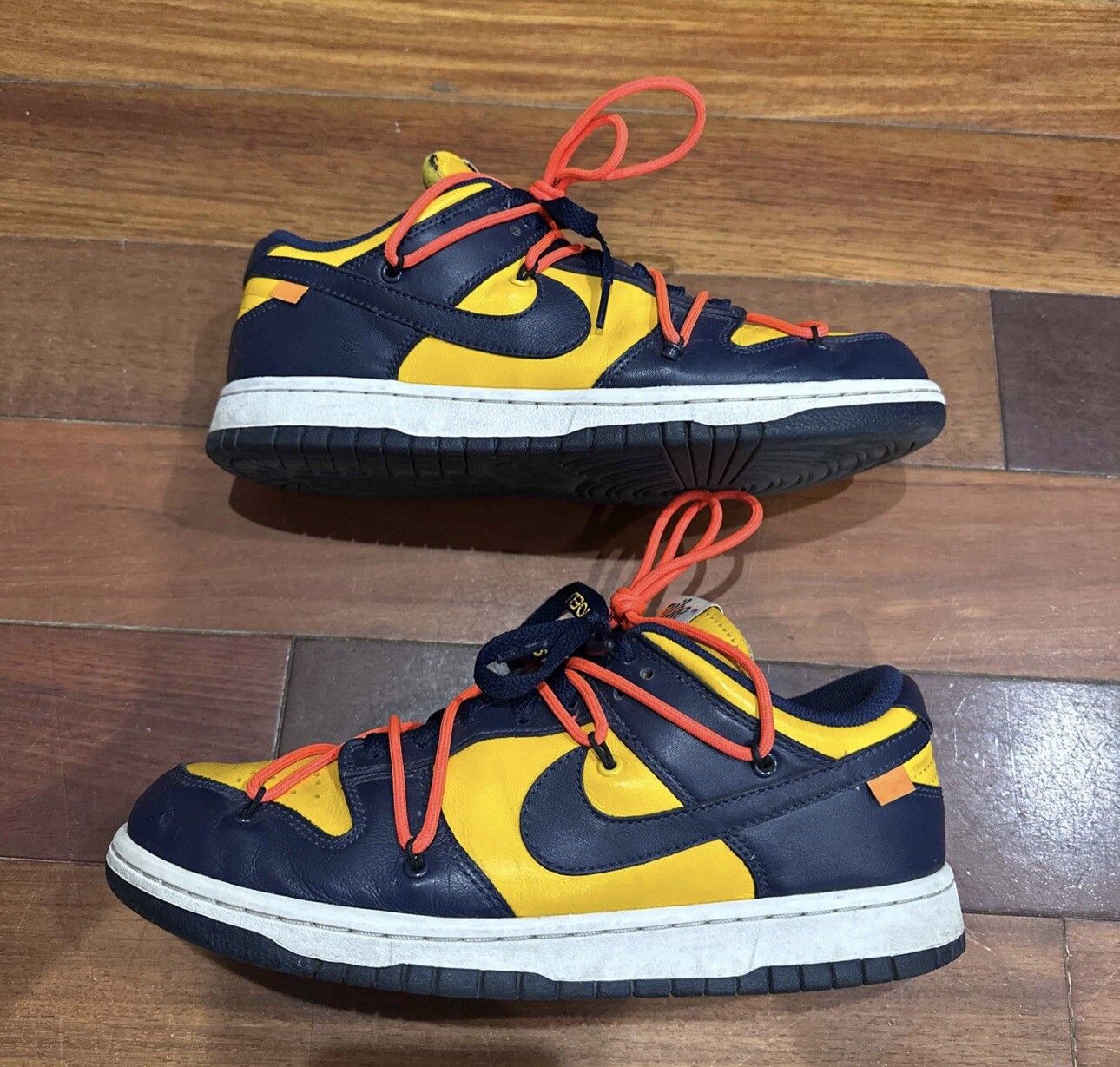 OFF WHITE X NIKE Nike Dunk Low x OFF WHITE University G Michigan CT0856 700 da uomo taglia 8 5