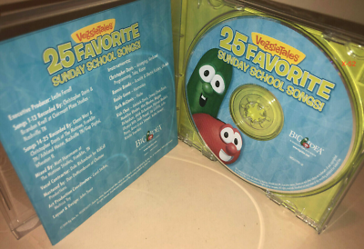 Veggie Tales CD 25 Favorite Sunday School Songs hit BIBLE Jacobs