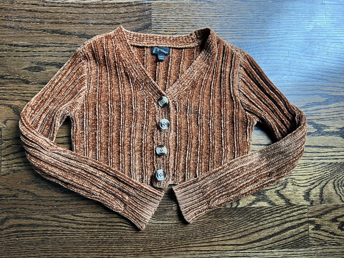 Chenille cropped shop sweater