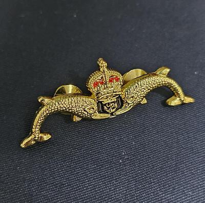 Royal Navy - U-Boot - Königskrone - Metallabzeichen Brosche - U-Boot cr3