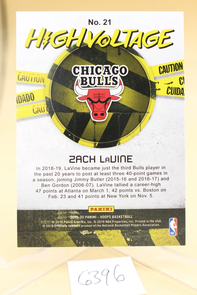 2019-20 NBA Hoops High Voltage ZACH LaVINE #21 - Image 2 of 2