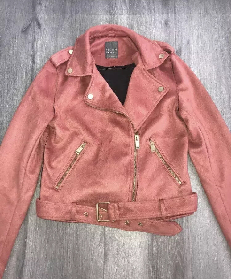 Faux Suede Biker Jacket Vgc | eBay