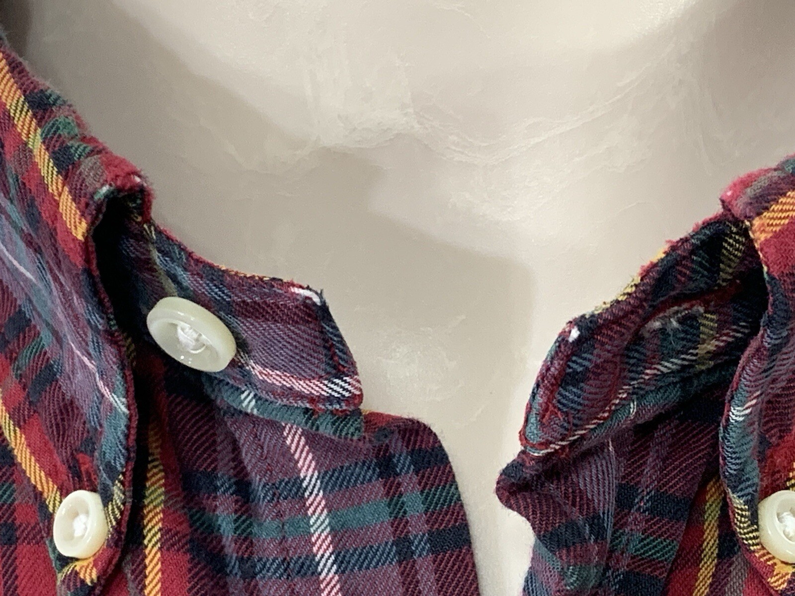 VINTAGE Ralph Lauren Polo BLAKE uomo XL rosso e blu camicia a quadri con bottoni e pony