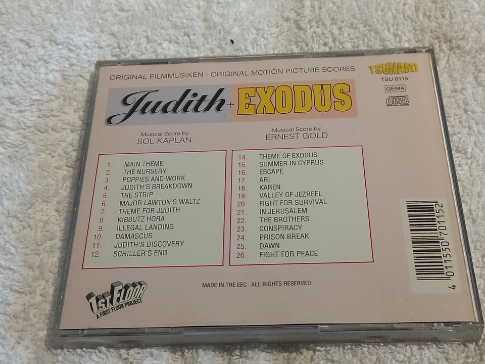 Banda sonora de la película Judith + Exodus 2 - CD - Sol Kaplan Ernest Gold Foto 3 de 4