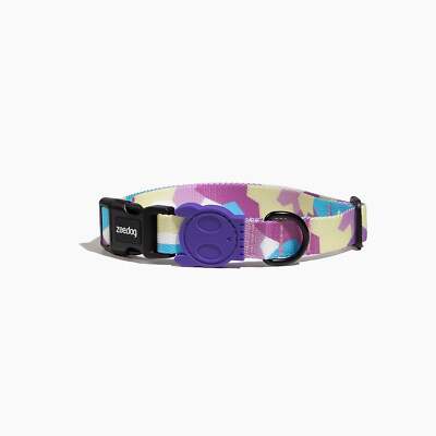 Zee.Dog Candy Pink Dog Collar | Adjustable Durable with Security Lock Buckle
