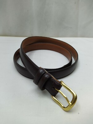 Christopher Hayes Dark Brown Leather Strap Women Buckle Belt Size 38 Made in USA