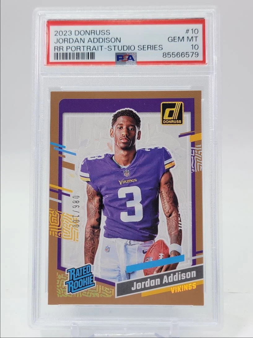 Jordan Addison Panini Donruss Rated Rookies Portrait #10 Studio Series