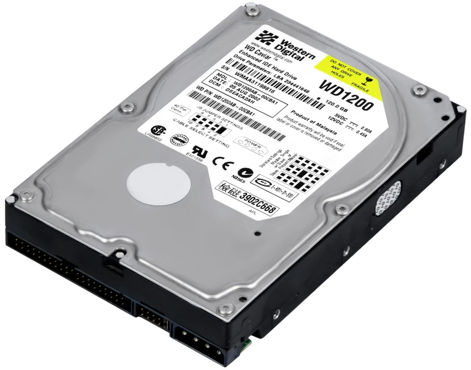 Wd Caviar 120gb 5.4k 2mb Ata 3.5'' Wd1200ab-00cba1 - Image 2 of 3