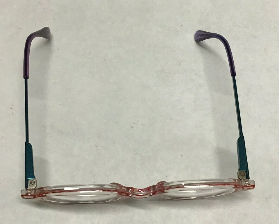 Gafas Lafont Kids Tom Pouce 42 rojas y azules monturas vintage 37-15-110 lentes transparentes Foto 3 de 4