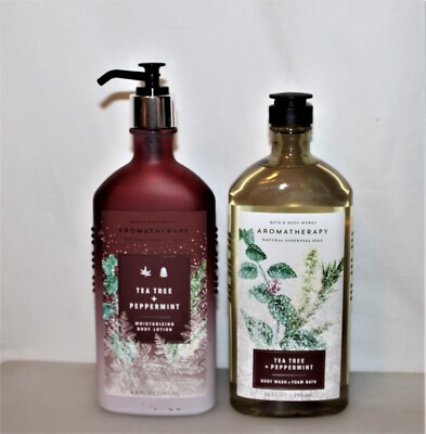 BBW Aromatherapy Tea Tree + Peppermint Body Wash & Form Bath + Body Lotion