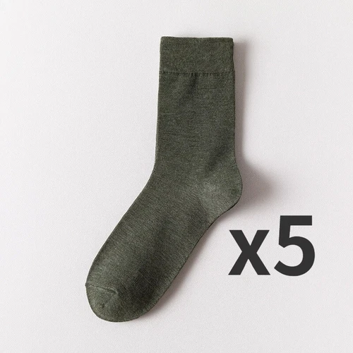 5Pairs Combed Cotton Socks Business Men High Quality Long Casual Mid Tube Socks - Picture 22 of 40