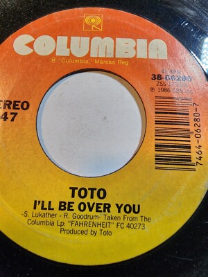 Toto -  I ll Be Over You  1986 Columbia GOOD F61