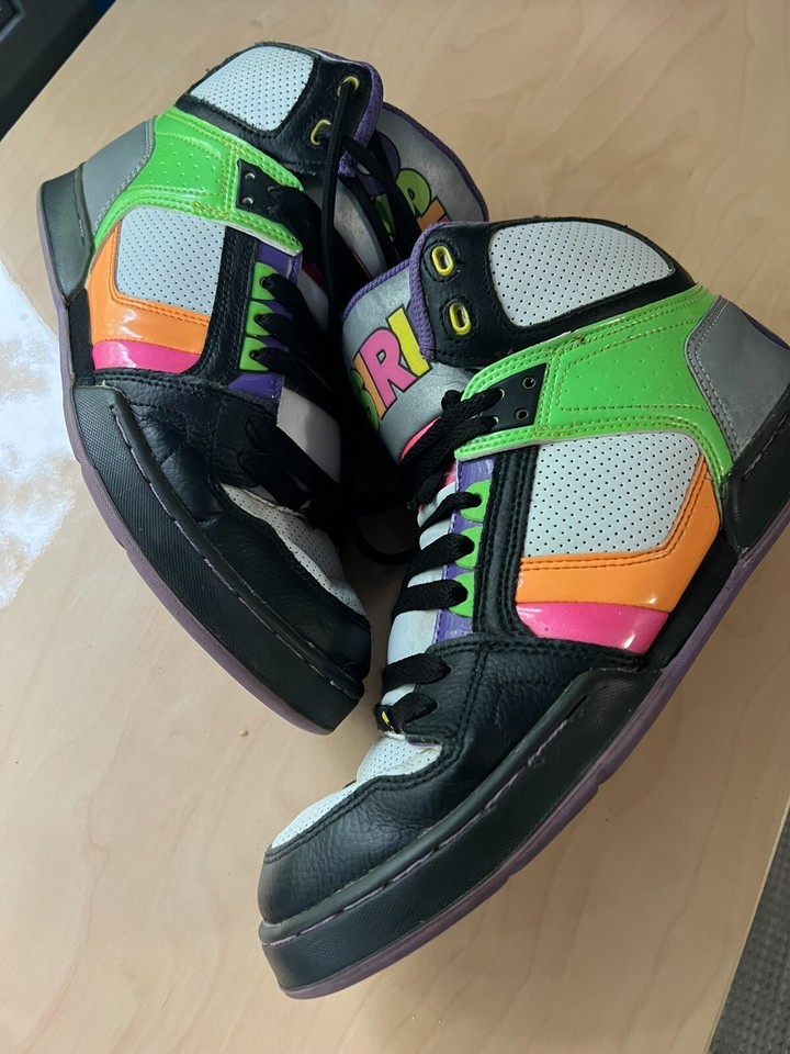Osiris NYC 83 multi color High Top Skate Shoes Size 10 good condition