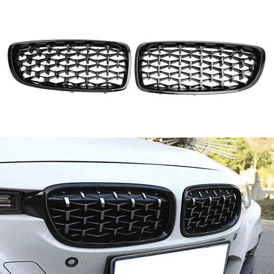 Glänzend schwarzer Diamant-Frontgrill oben für BMW 4er F32 F33 F36 F82 14 2018 F
