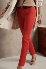 NWT Banana Republic Red Slim Ankle Mid Rise Slacks Pants Size 2 Sloan