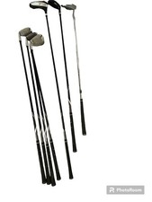 Walter Hagen Golf Clubs T3 Set Of 7 Includes 7,8,9,P Irons, 2 Drivers Clam Cage