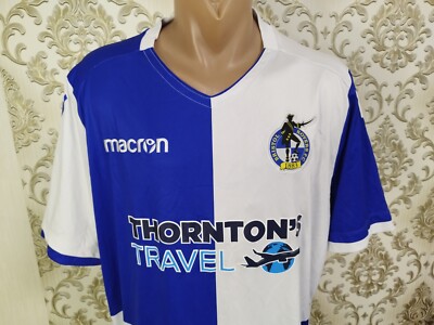 Bristol Rovers football jersey 2019/2020 home shirt Macron size 3