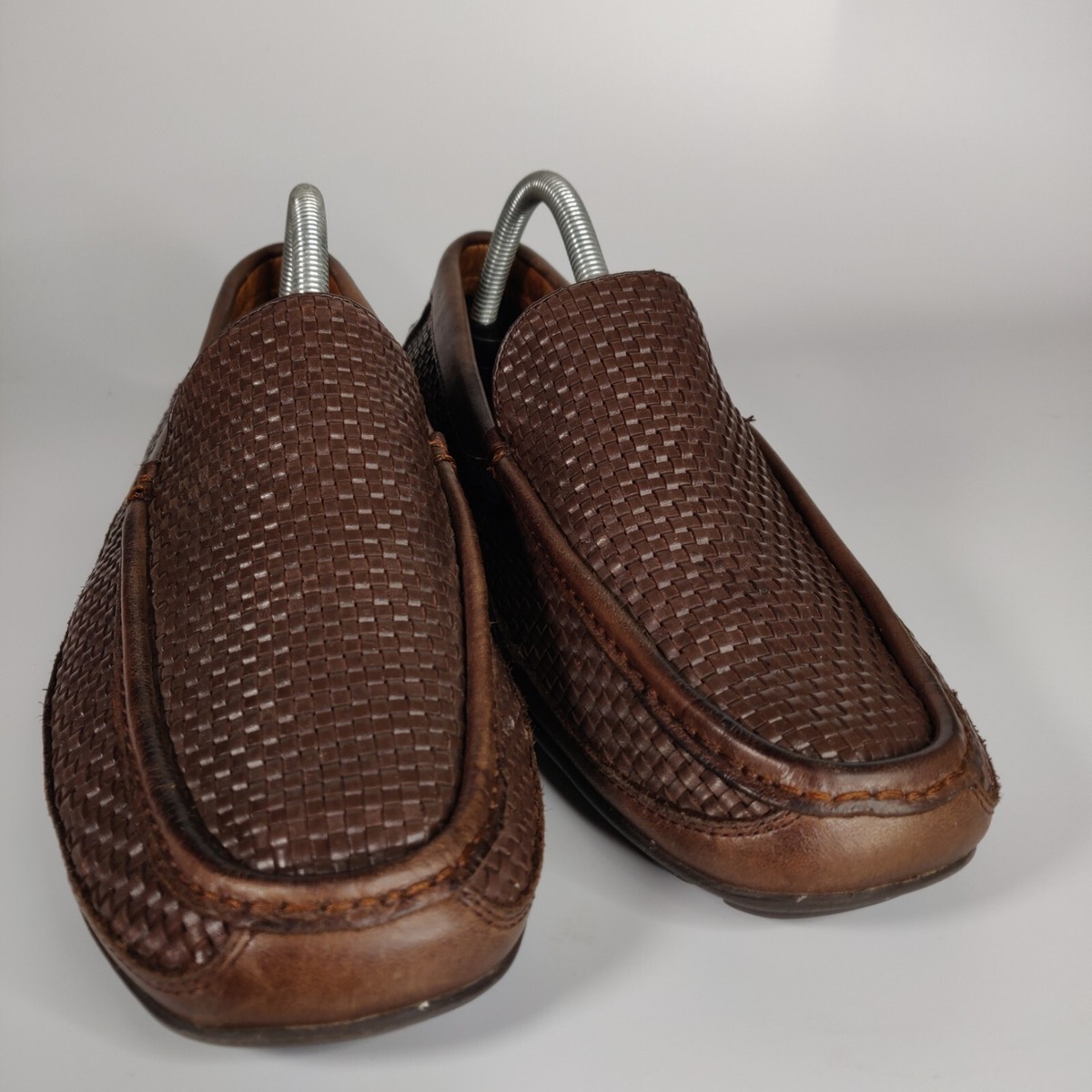 Tommy Bahama Size 12 Naples Driver All Over Woven Loafers Brown Leather Mens Tommy Bahama Naples Driver All Over Woven Loafers Size 9D  main image 3